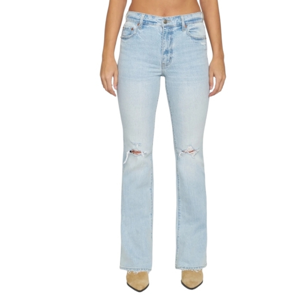 NWT DAZE Denim Covergirl Distressed Bootcut High-Rise Jeans